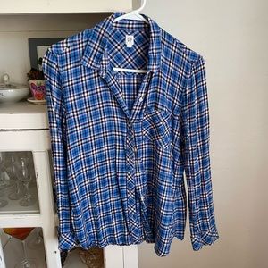 Gap blue plaid flannel. Size medium.